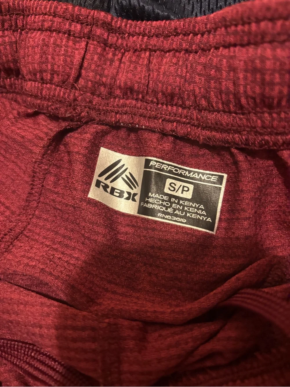 Athletic Works Men's Red and Black Athletic Shorts